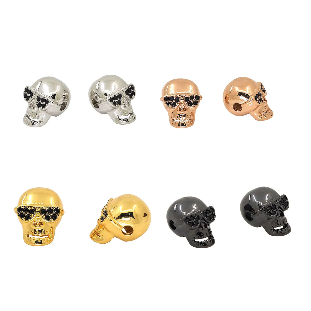 2 шт./лот модные бусины из фианита с микро покрытием и цирконием DIY браслет