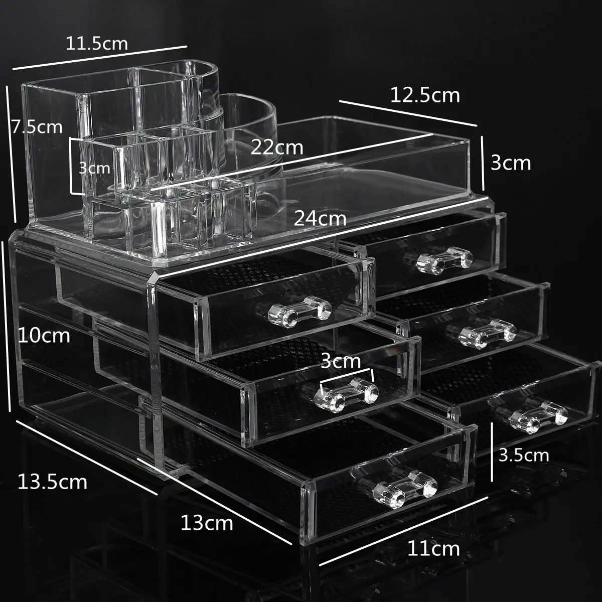 

Acrylic transparent Makeup Organizer Storage Boxes Make Up Organizer For Cosmetics Brush Organizer home Storage Drawers type