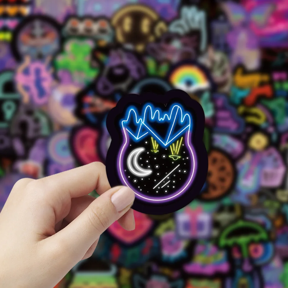 10/30/50/100PCS Cool Neon Stickers Bicycle Phone Guitar Bumper Skateboard Backpack JDM Graffiti Waterproof Sticker Kids Toys | Игрушки и