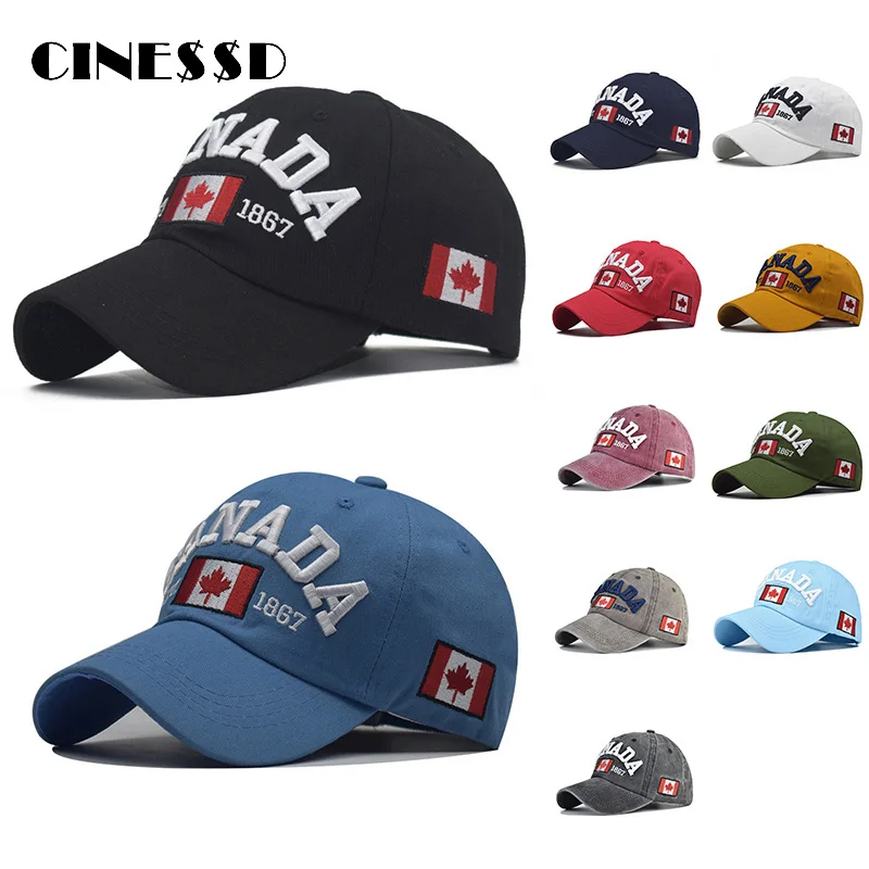 Новинка 2020 бейсболка Канады с 3D вышивкой Модная хлопковая кепка для отца