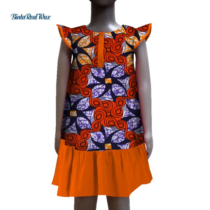 New Lovely Baby Girls Dress African Wax Print Dresses for Kids Children Bazin Riche Traditional Clothing WYT215 | Тематическая