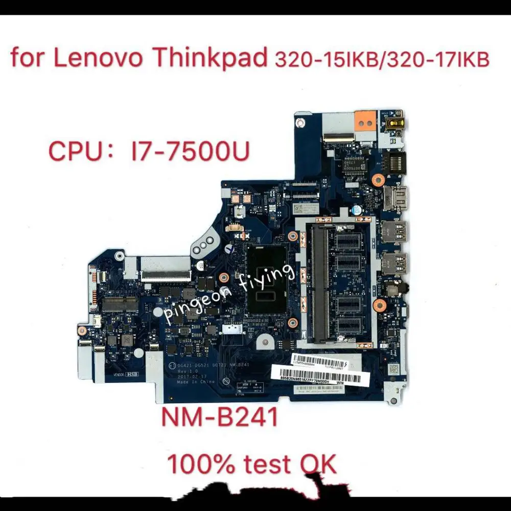 Для применимого к 320-15IKB /17IKB материнская плата для ноутбука I7-7500U номер проверка ОК