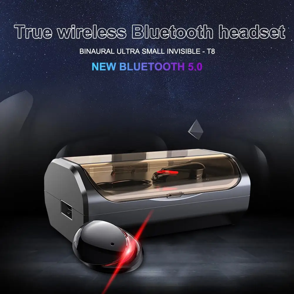 DOCIDACI TWS T8 Bluetooth наушники 5,0 беспроводные наушники глубокий бас стерео IPX7 водонепроницаемая Спортивная гарнитура с зарядным устройством
