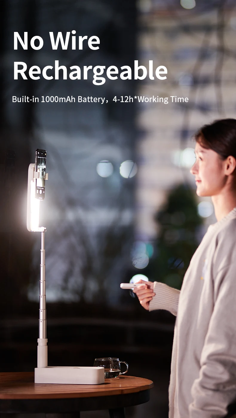 portable multifunction phone holder stand for makeup youtube tik tok live stream wireless dimmable led selfie fill in light lamp free global shipping