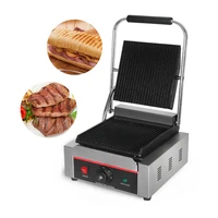 itop panini grill electric contact grill 2200w table top steak griddle burger patty meat grooved stripe sandwich teppanyaki 220v
