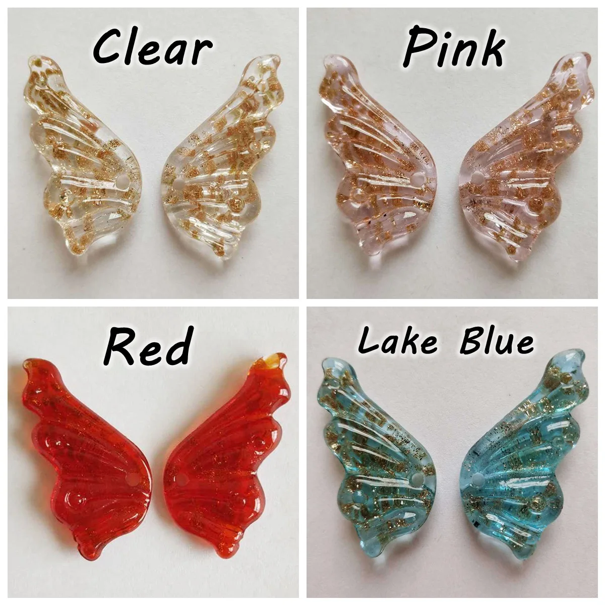 Бусины из фольги для изготовления ювелирных изделий 38x19 мм 1 пара - купить по