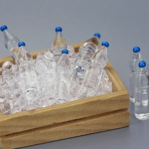 Американская мини-игрушка, 4 шт.компл., аксессуары для кукол, миниатюрный кукольный домик, пластиковая имитация бутылочки с минеральной водой, детские игрушки