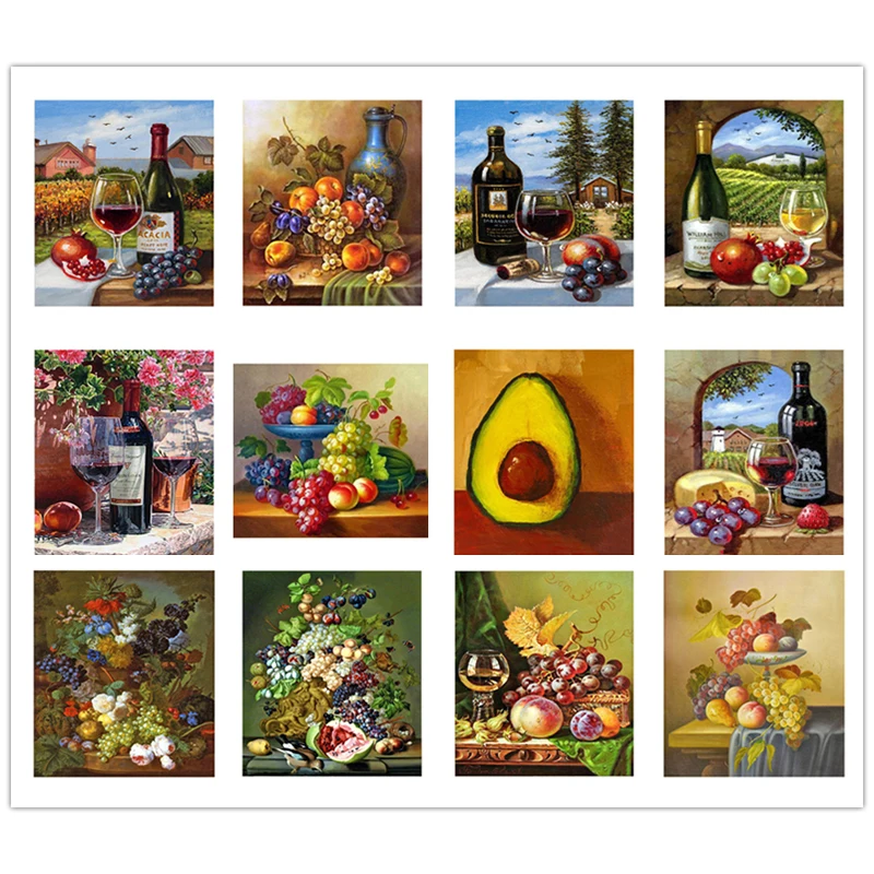 5d алмазная живопись сделай сам квадратная Алмазная вышивка красного вина