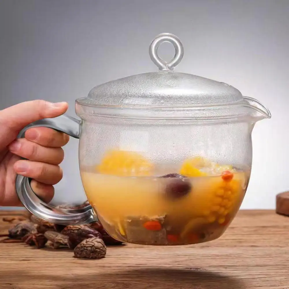

Transparent glass pot creative design small house soup pot cooking pot salad bowl vegetable bowl soup bowl open fire available