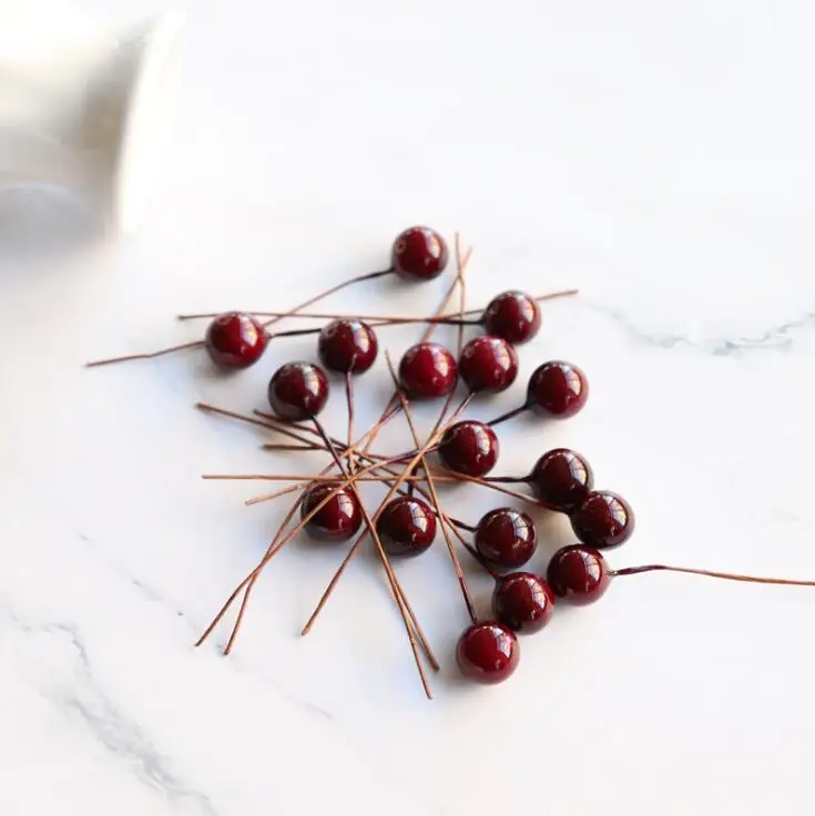 Искусственные фрукты 10 мм Мини вишня сделай сам Аксессуары 20 шт./лот цветочный