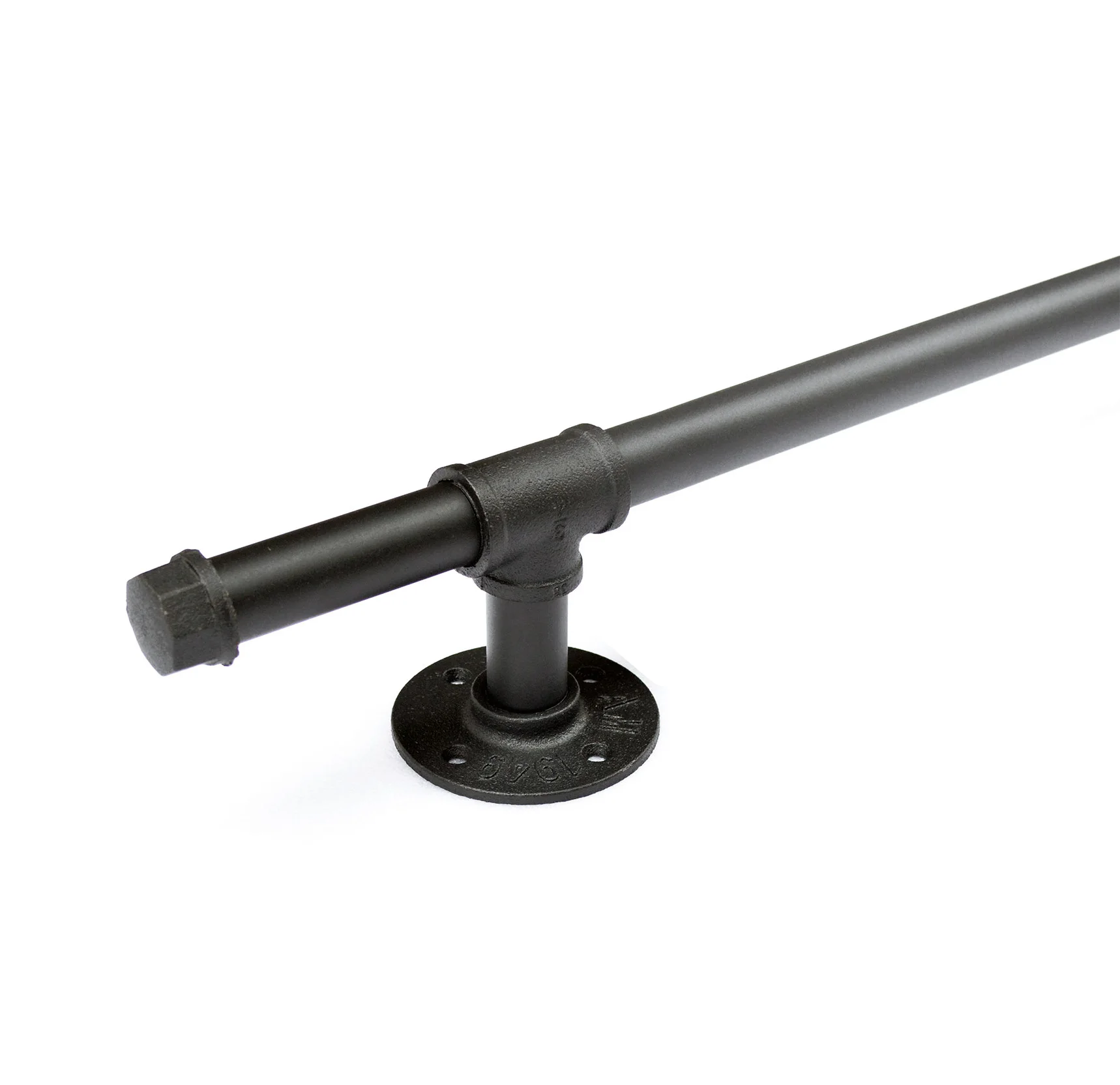 DIYHD промышленный черный железный чердак перила для труб лестницы Сельский прямой