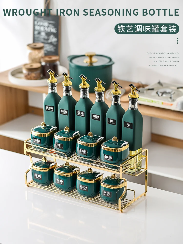 Кухонная легкая Роскошная керамическая коробка для приправ соевый соус бутылка