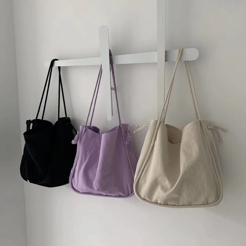 2020 Новая повседневная холщовая Хлопковая женская сумка через плечо в Корейском