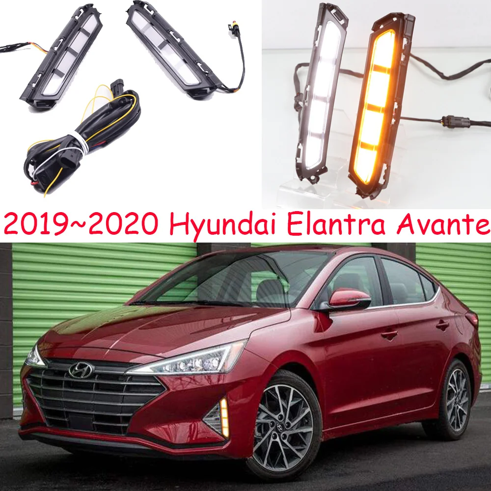 

car bumper headlight for Elantra Avante daytime light 2019~2021y DRL car accessories LED headlamp for Elantra fog light