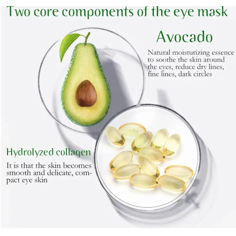 

60Pcs/Box Shea Butter Under Eye Mask Collagen Moisturizing Anti Dark Circle Pad