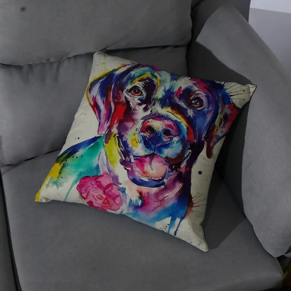 Наволочка для милой собаки из персиковой шкуры Детские Подарочные подушки 45x45 см