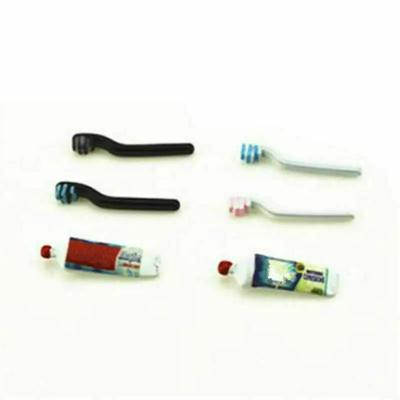 

1:12 Dollhouse Miniature Bathroom Accessory Mini Toothpaste & Toothbrush Decor
