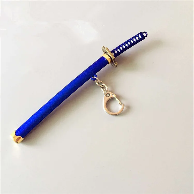 Blue Наруто самурайский меч игра модельный брелок унисекс брелок с ножнами брелок на талию Подвеска Брелок Подарочная коллекция - Цвет: Blue