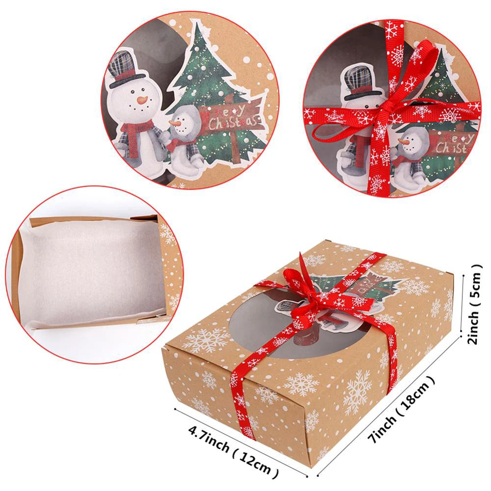 

12Pcs Snowflake Candy Art Paper Boxes Cookies Gifts Wedding Party Favors Case