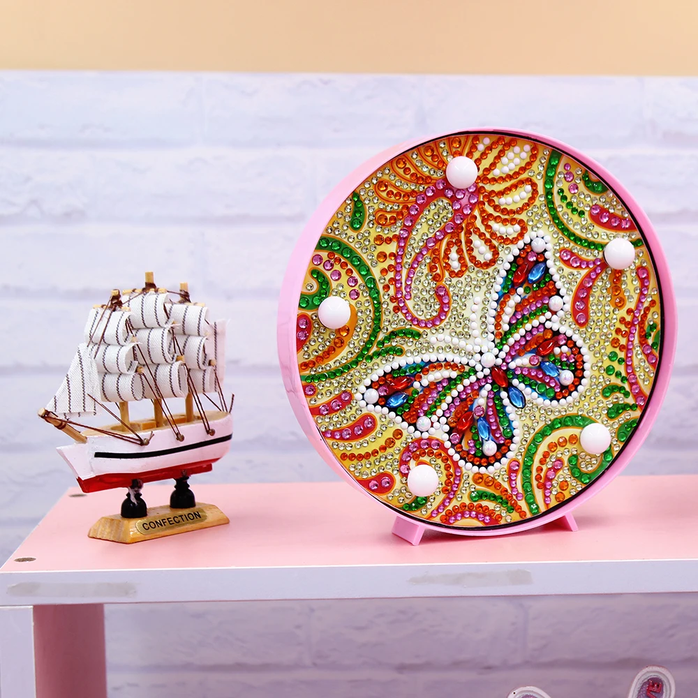 Zooya Diy милый животный алмаз живопись Светодиодная лампа полный дрель Ночник