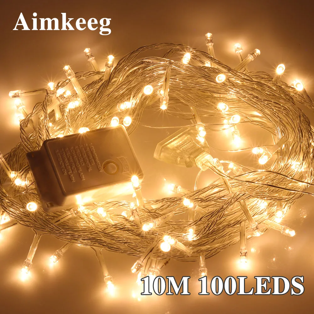 Рождественская гирлянда на елку уличная Водонепроницаемая сказочная