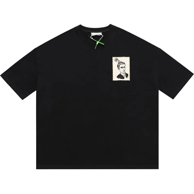 

2021 Famous Hip Hop Brand Character Photo Printing High Street Vintage Men Women Tee Streetwear Short Sleeve Oversized T-Shirts