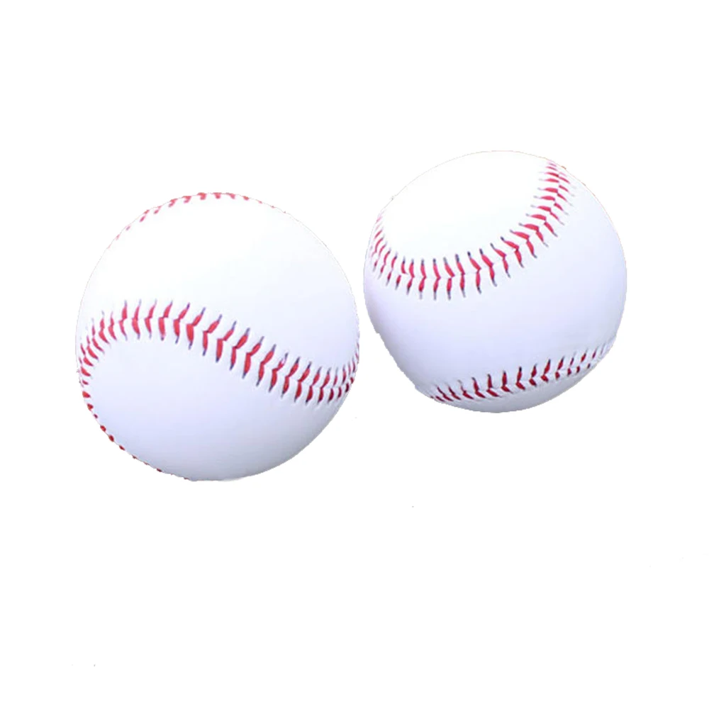 

2pcs 9 Inch Universal Handmade Baseballs PU Hard and Soft Baseball Balls Softball Ball Training Exercise Baseball Balls