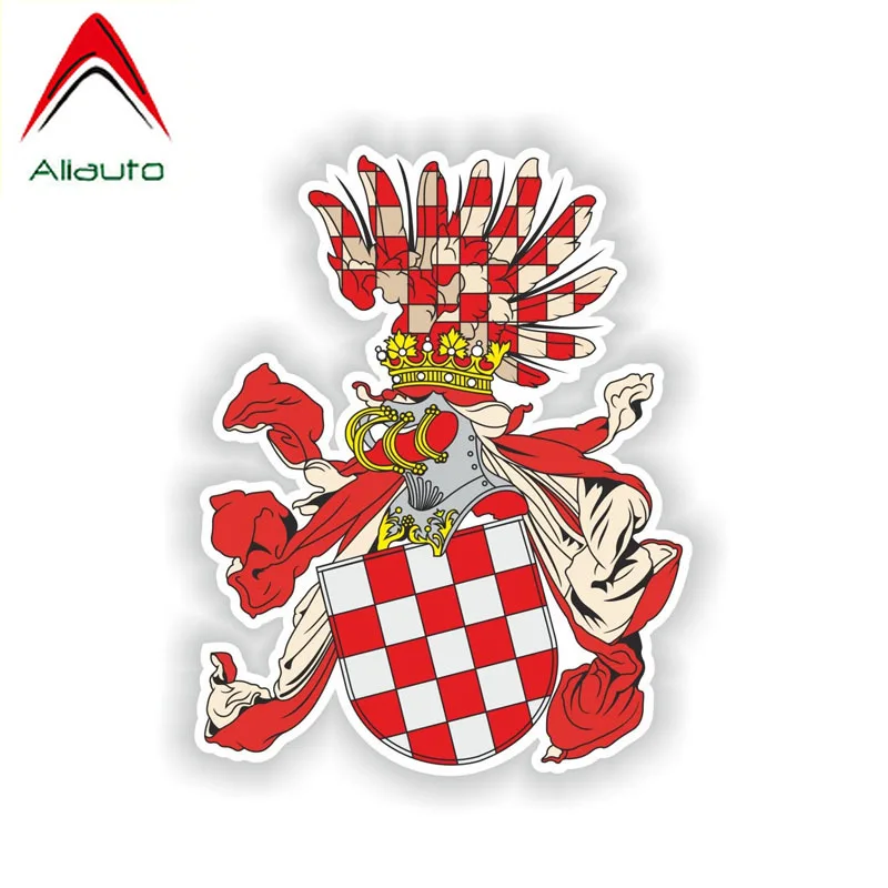 

Aliauto Personality Creative Car Sticker Croatia Crown Land Coat of Arms Helmet Motorcycle Sunscreen Anti-UV Decal,10cm*13cm