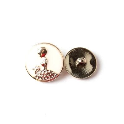 10PCS21MM Красивая жемчужная металлическая кнопка для пальто Скрапбукинг пошив одежды аксессуары для одежды DIY ремесла - Цвет: H