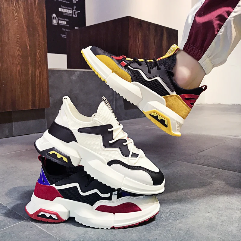 Новейшие мужские кроссовки Mars массивные баскетбольные тройные массажные