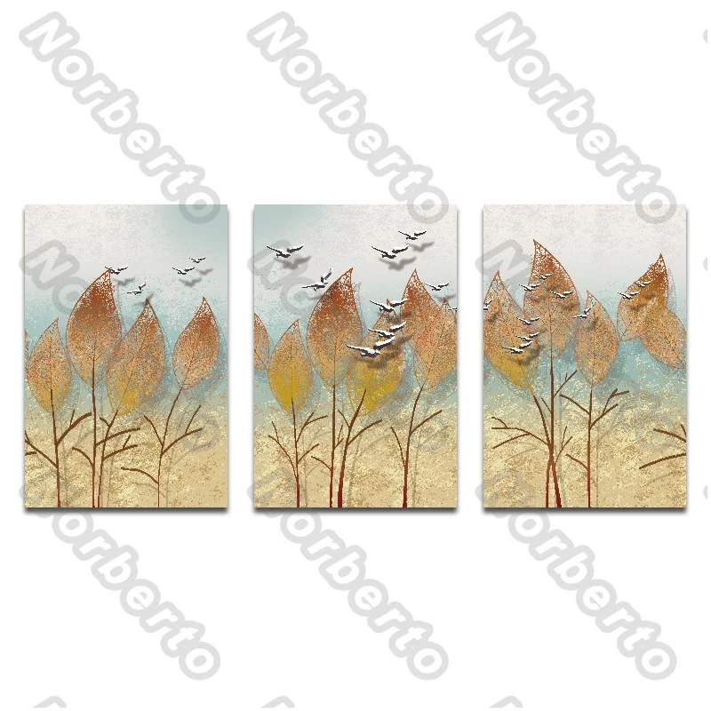 

Canvas Painting Art Plants Maple Leaves Geese Wall Poster and Print Painting Picture for Living Room and bedrooms Decoration