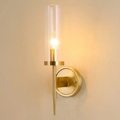 Полностью медный латунный современный светильник роскошный прикроватный