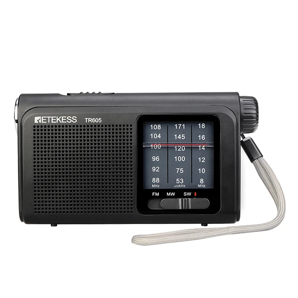 Retekess TR605 3 полосы FM/MW/SW портативный радио с перезаряжаемой батареей супер яркий светодиодный фонарик для аварийного освещения