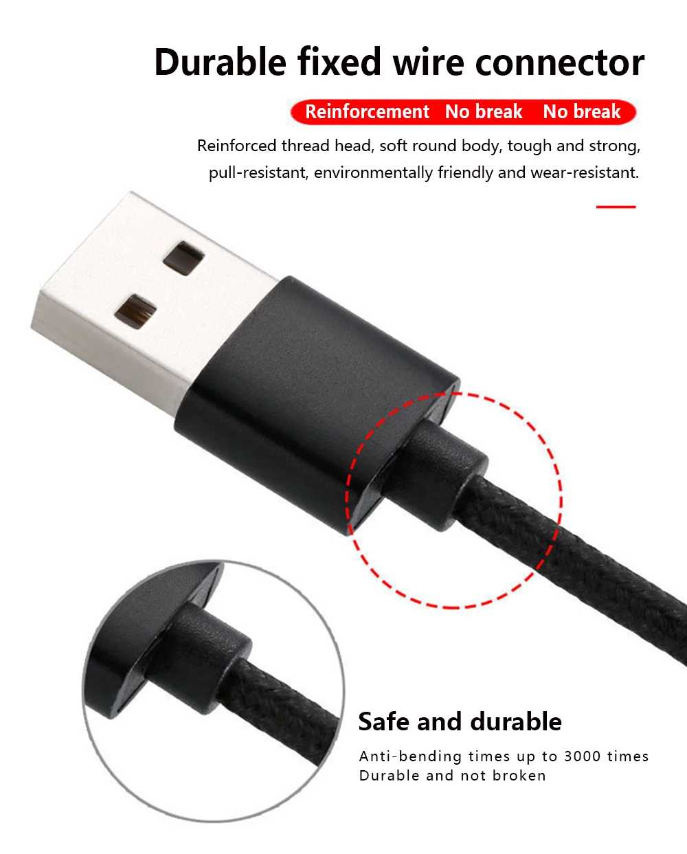 Кабель для зарядки телефона lenovo 1 м 2 м 5 в 3 а кабель для быстрой зарядки передачи данных type C Защита окружающей среды и прочный провод