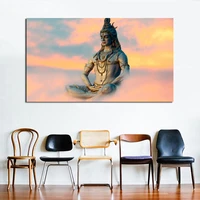 indian religious buddha shiva lord art canvas poster painting oil wall picture print home living room decoration accessories