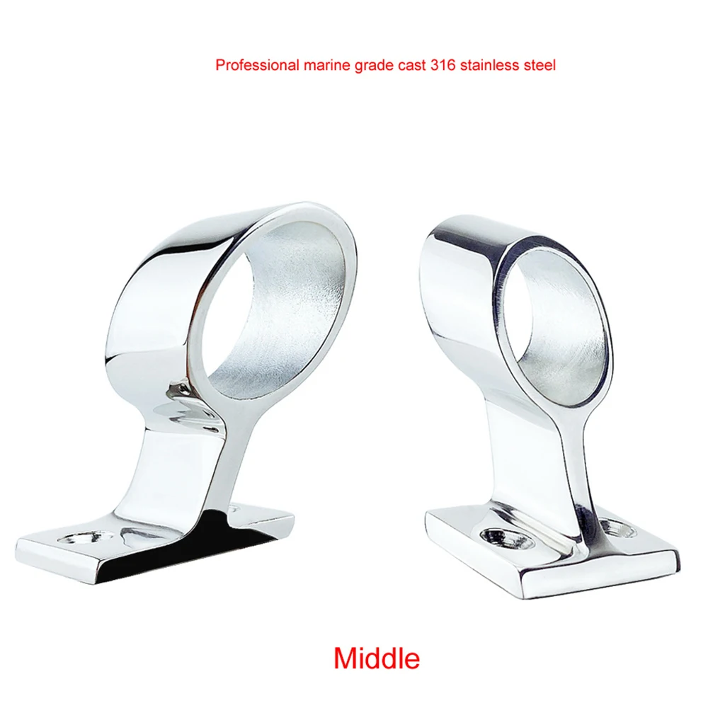 

1inch Stainless Steel Marine Hand Rail Fitting Middle Stanchion Boat Sailboat