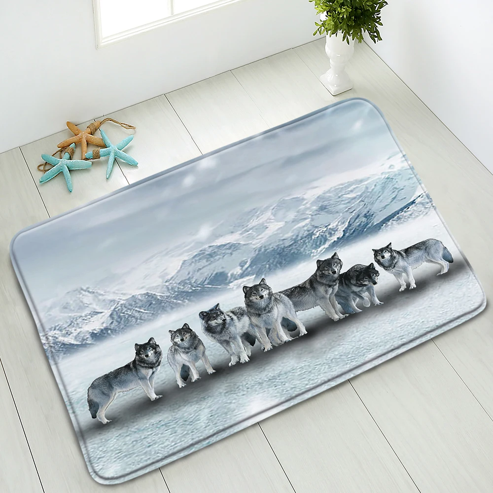 

Wild Animals Bathroom Non-Slip Mat Panda Lion Elephant Bedroom Kitchen Water Absorption Doormat Carpet Floor Mats Rug Washable