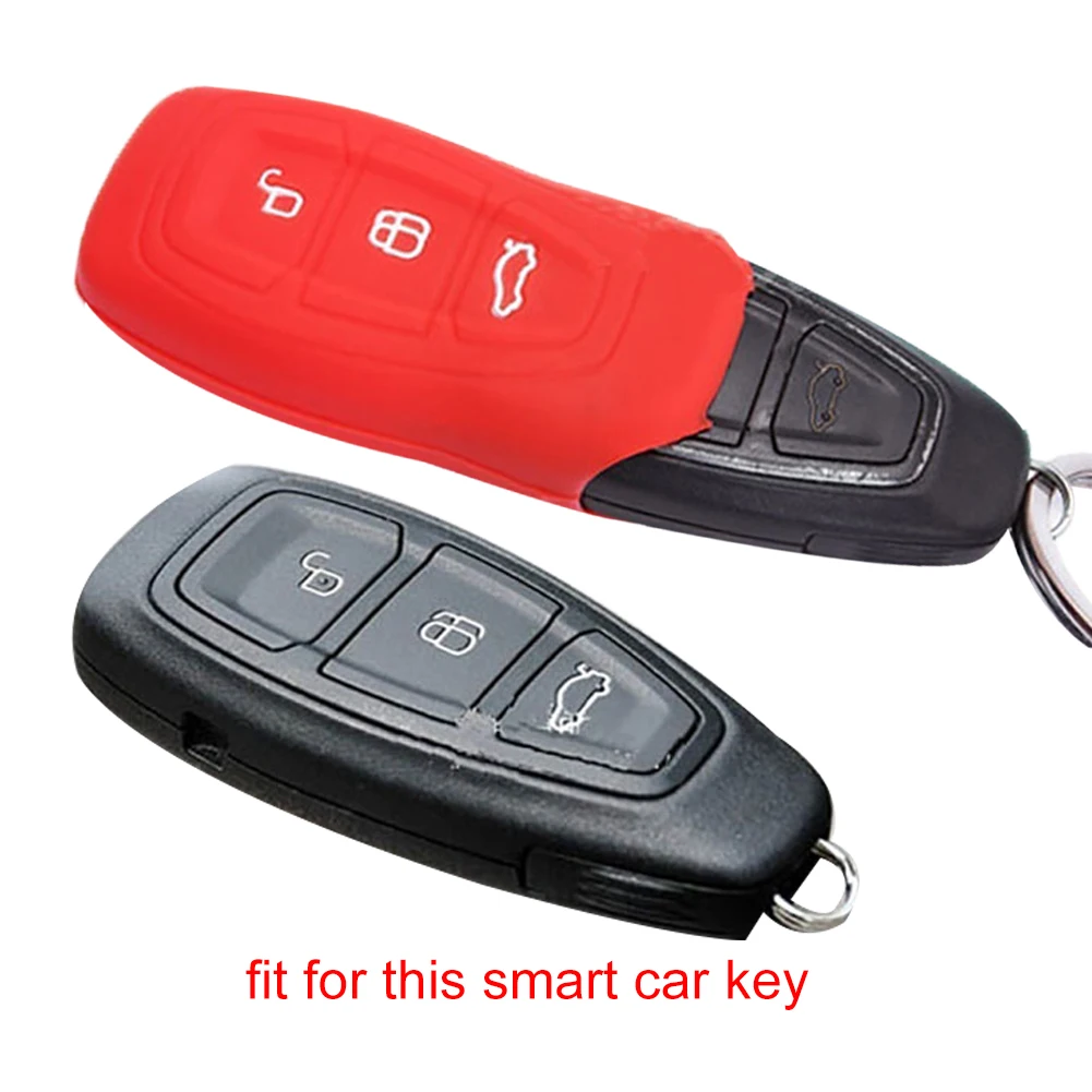 

3 Buttons Silicone Remote Car Key Fob Cover Case for Ford Focus Mondeo Fiesta