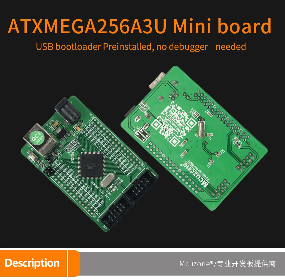 ATxmega256A3U мини-Плата USB программа PDI JTAG AVR плата atmel xmgea256A3 U MCU IC 256A3U