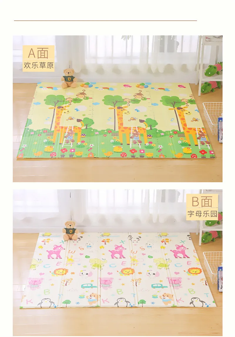 Складной детский двусторонний игровой коврик XPE Puzzle Детский коврик Tapete Infantil комната ползающий коврик нетоксичный Детский ковер Brinquedos