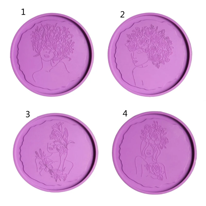 

Silicone Jewelry Tray Epoxy Resin Casting Mold Teapot Mat Tray Mold Irregular Flower Fairy Coaster Mold Home Decoration