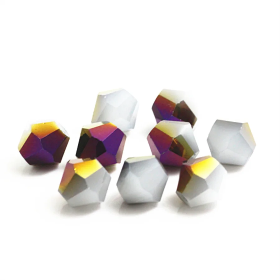 Isywaka 38 шт., одноцветные белые бусины 8 мм, Австрийские хрустальные бусины, стеклянные бусины, бусины для самостоятельного изготовления ювелирных изделий