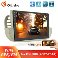 oiliehu stereo receiver android 9 1 car radio gps fm 1din multimedia player for fiat 500 2007 2008 2009 2010 2011 2012 2013 2014
