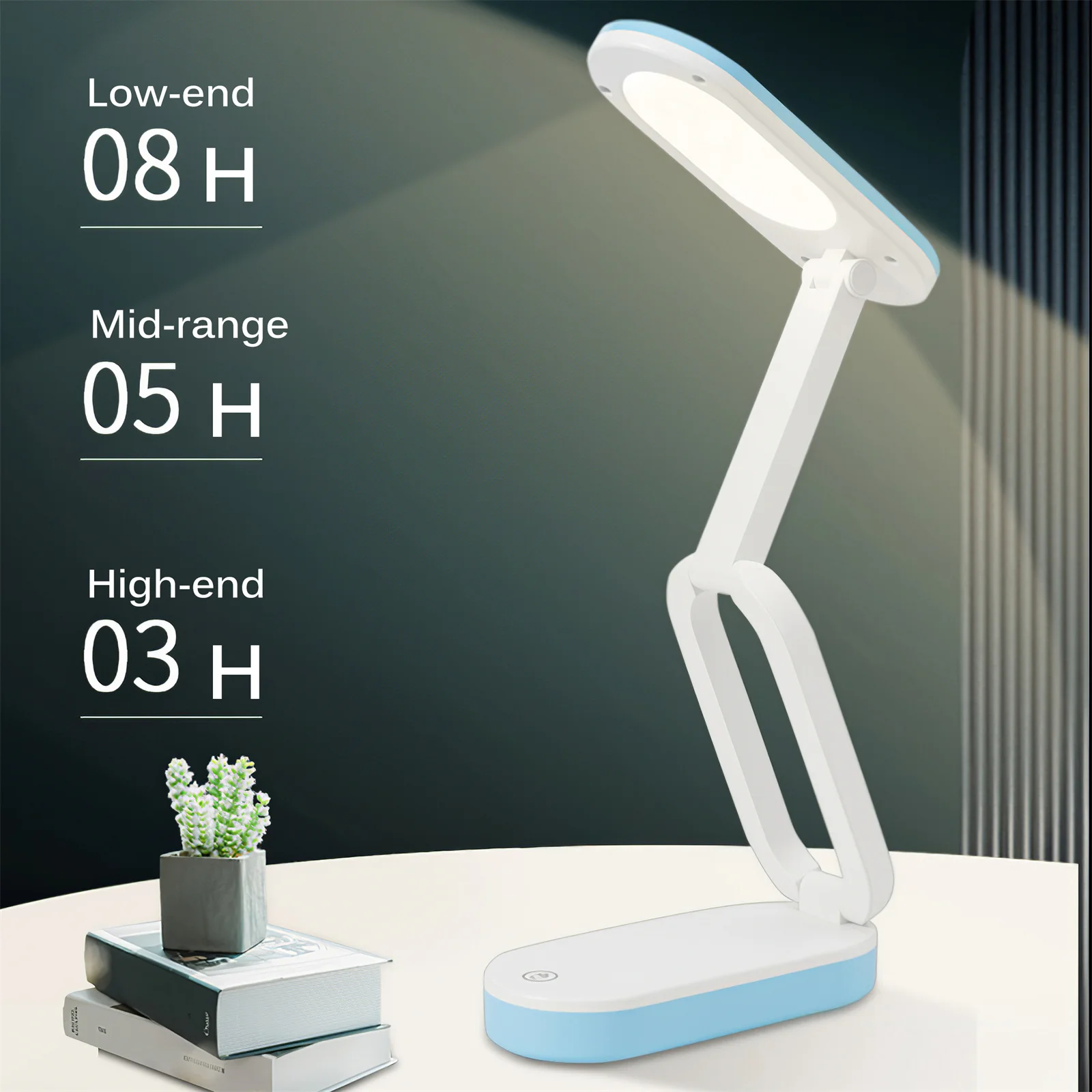 

Светодиодная настольная Складная приглушаемая лампа, прикроватный светильник с питанием от USB, ночник с защитой глаз и сенсорным управлени...