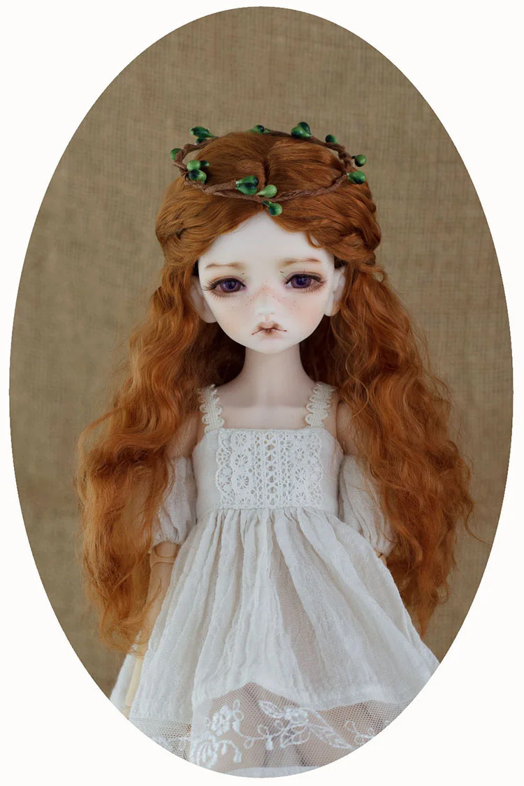 

BJD doll wig suitable for 1-3 1-4 1-6 size middle-point bubble noodle roll imitation mohair wig doll accessories