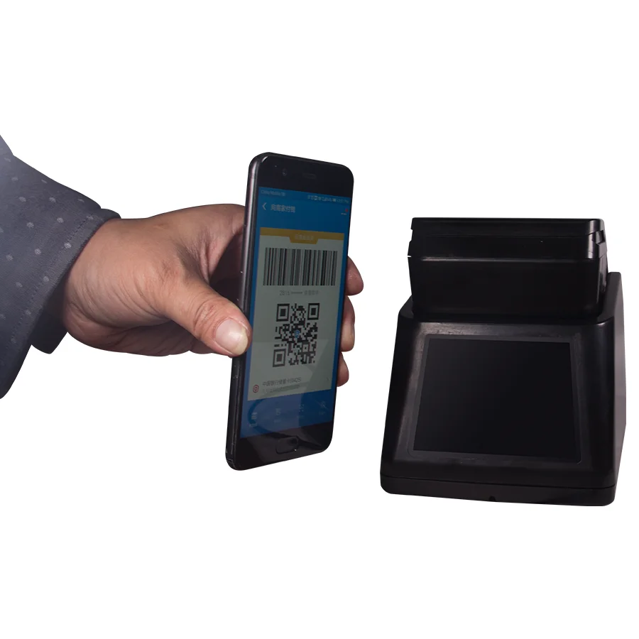 BARCODE READER BASE Веху 3g сети WI-FI Bluetooth pos терминал Встроенный 80 мм 3-дюймовый мобильный чековый и этикеток Принтер для заказа он-лайн оплата наличными - Цвет: BARCODE READER BASE