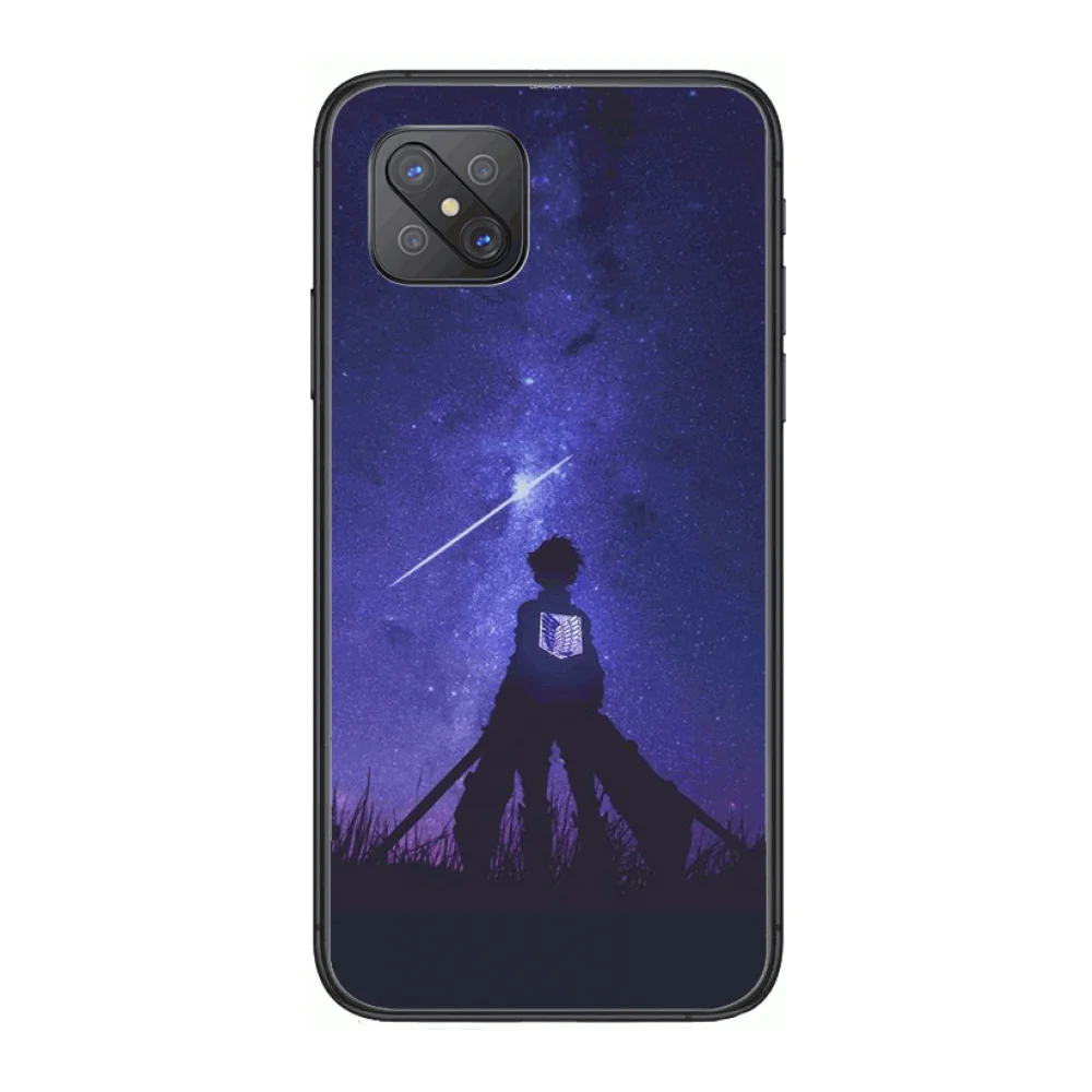 

anime attack Fashion Phone Case cover For OPPO A91 9 83 79 92s 5 F9 A7X Reno2 Realme6pro black tpu cell