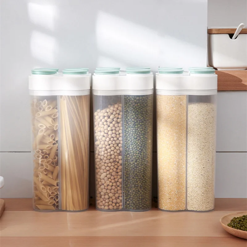 

Kitchen Whole grains Storage Tank Sealed Tank Storage Box Compartment Transparent Box Food Storage Box Household Accessories