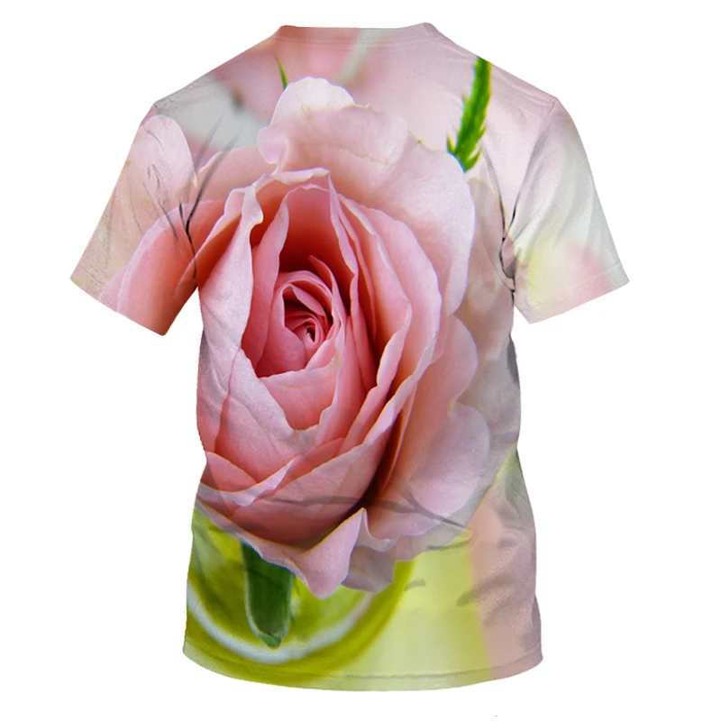 

2020 T-shirt Men's Summer T-shirt Fun Rose Flower 3D T-shirt Chinese Style T-shirt Streetwear Graphic T-shirt Men's T-shirt