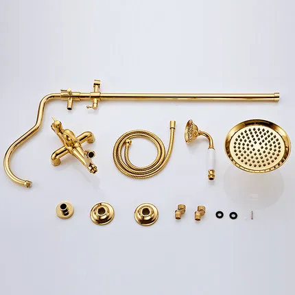 3 вида стилей смесители для душа роскошный золотой дождевой смеситель в ванную